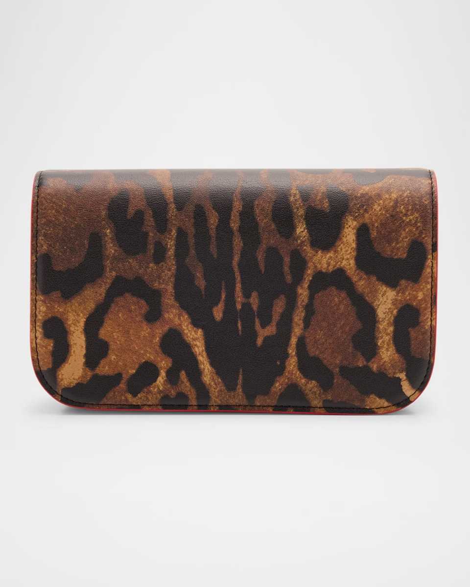 Paloma Small Clutch Bag in Bengali-Print Calf Leather